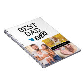 Bester Vater je 3 individuell anpassbare Fotos Notizblock (Rechte Seite)