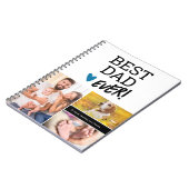 Bester Vater je 3 individuell anpassbare Fotos Notizblock (Linke Seite)