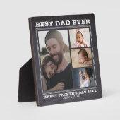 Bester Vater je 4 Familienfotografie-Collage-Chalk Fotoplatte (Vorderseite)