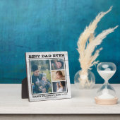 Bester Vater je 4 Familienfotografie Collage Grau  Fotoplatte (InSitu)