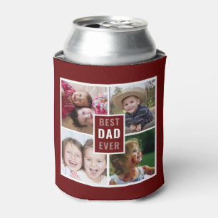 Bester Vater je 4 Foto Collage Personalisiert Maro Dosenkühler
