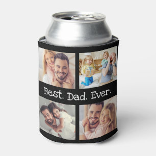 Bester Vater je 4 Foto Collage Spaß Keepake  Dosenkühler