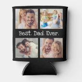 Bester Vater je 4 Foto Collage Spaß Keepake Dosenkühler (Vorderseite)