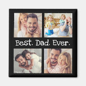 Bester Vater je 4 Foto Collage Spaß Keepake Magnet (Vorne)