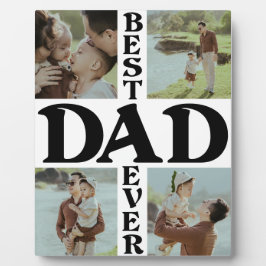 Bester Vater je 4 Foto Happy Vatertag Fotoplatte