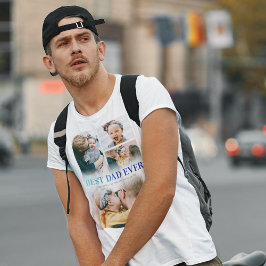 Bester Vater je 4 Foto T-Shirt