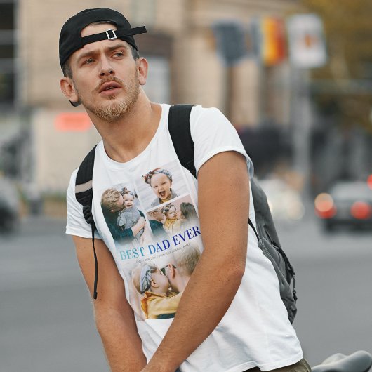 Bester Vater je 4 Foto T-Shirt