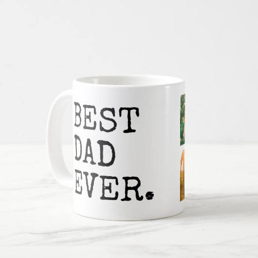 Bester Vater je 4 FotoCollage Kaffeetasse (Vorderseite Links)