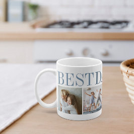 Bester Vater je 4 FotoCollage Kaffeetasse
