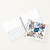 Bester Vater je 4 FotoCollage Mit Monogramm Notizblock (Innenseite)