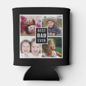 Bester Vater je 4 FotoCollage Personalisiert Schwa Dosenkühler (Rückseite)