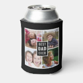 Bester Vater je 4 FotoCollage Personalisiert Schwa Dosenkühler (Kanne Rückseite)