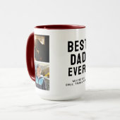 Bester Vater je 4 Fotomaterial Rot Tasse (Vorderseite Links)