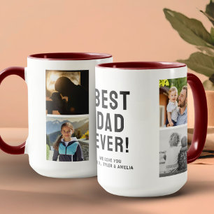 Bester Vater je 4 Fotomaterial Rot Tasse