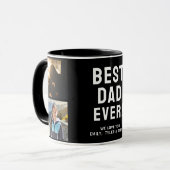 Bester Vater je 4 Fotomaterial Schwarz Tasse (Vorderseite Links)