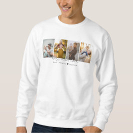 Bester Vater je 4 Fotos Vater Cutout FotoCollage Sweatshirt