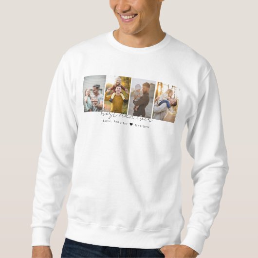 Bester Vater je 4 Fotos Vater Cutout FotoCollage Sweatshirt (Vorderseite)