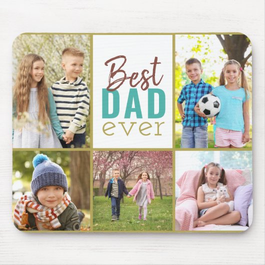 Bester Vater je 5-Collage-Maus-Pad Mousepad (Vorne)