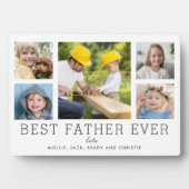 Bester Vater je 5-Foto Collage einfache Custom Fotoplatte (Vorderseite)