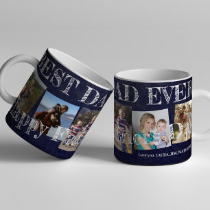 Bester Vater je 5 Foto Collage Vathers Day Kaffeetasse