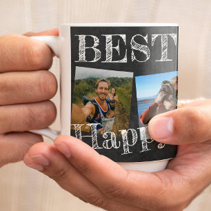 Bester Vater je 5 Foto Collage Vathers Day Kaffeetasse