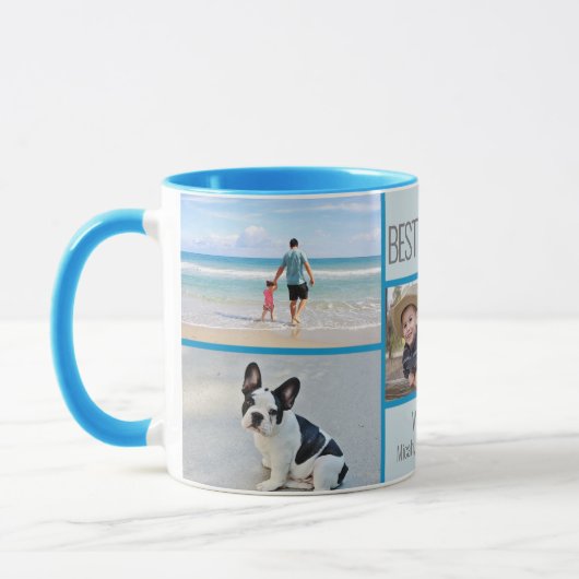 Bester Vater je | 5 FOTO PERSONALISIERT Tasse (Links)