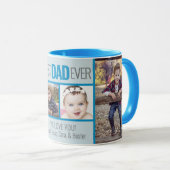 Bester Vater je | 5 FOTO PERSONALISIERT Tasse (VorderseiteRechts)