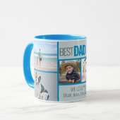 Bester Vater je | 5 FOTO PERSONALISIERT Tasse (Vorderseite Links)