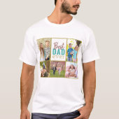 Bester Vater je 5 FotoCollage T-Shirt (Vorderseite)