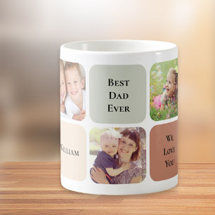 Bester Vater je 5 Fotos Kaffeetasse
