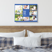 Bester Vater je 7 Foto Collage Blau Leinwanddruck (Insitu (Schlafzimmer))