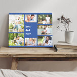 Bester Vater je 7 Foto Collage Blau Leinwanddruck<br><div class="desc">Erstellen Sie Ihre eigene, einzigartige Foto Collage Leinwand für den Besten Vater aller Zeiten. Die Vorlage ist Set für Sie bereit, um 7 Ihrer Lieblings-Fotos hinzufügen und Sie können auch "Papa" bearbeiten, wenn Sie möchten. (z. B. Papa, Opa, Onkel, Bruder usw.) Fügen Sie Ihre Fotos im Uhrzeigersinn von oben links,...</div>