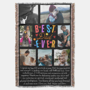 Bester Vater je 7 FotoCollage Decke