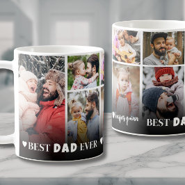 Bester Vater je 8 Foto Collage Vatertag Kaffeetasse