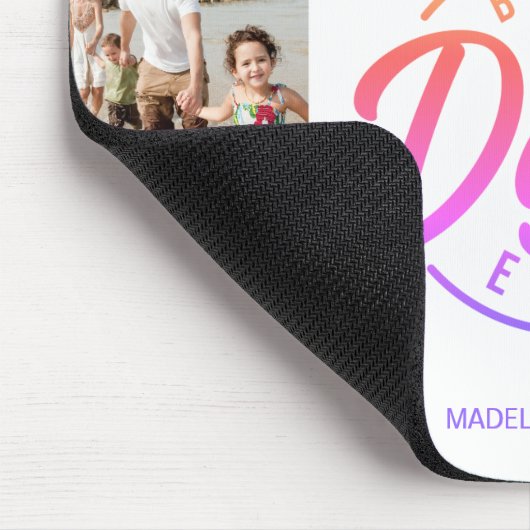 Bester Vater je acht Collage Mouse Pad Mousepad (Ecke)