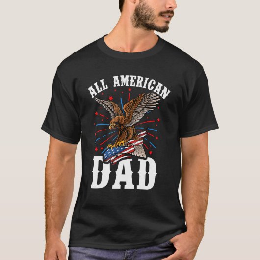 Bester Vater je alle amerikanischen Vater Eagle Am T-Shirt (Vorderseite)