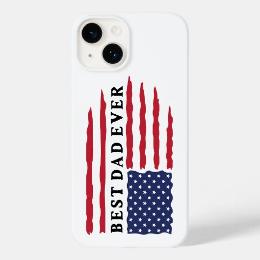 Bester Vater je amerikanische Flagge Case-Mate iPhone Hülle (Rückseite)