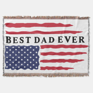 Bester Vater je amerikanische Flagge Decke