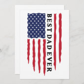 Bester Vater je amerikanische Flagge Einladung (Vorne/Hinten)