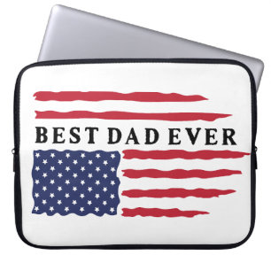 Bester Vater je amerikanische Flagge Laptopschutzhülle