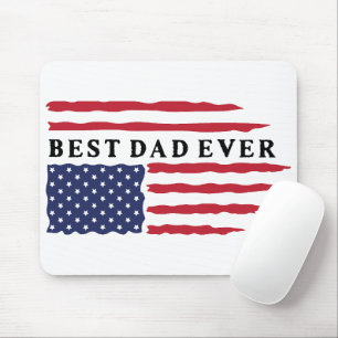 Bester Vater je amerikanische Flagge Mousepad