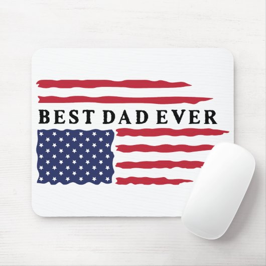 Bester Vater je amerikanische Flagge Mousepad (Mit Mouse)