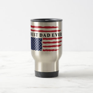 Bester Vater je amerikanische Flagge Reisebecher