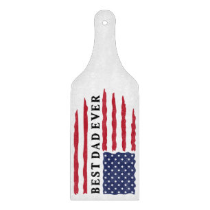 Bester Vater je amerikanische Flagge Schneidebrett