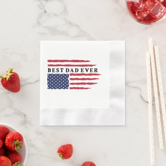 Bester Vater je amerikanische Flagge Serviette (Beispiel)