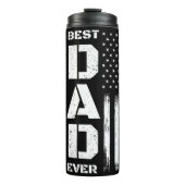 Bester Vater je amerikanische Flagge Thermosbecher (Vorderseite)