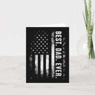 Bester Vater je amerikanische Flagge Vintag Rücken Karte