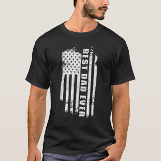 Bester Vater je amerikanischer Flaggen Patriotisch T-Shirt
