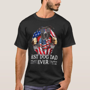 Bester Vater je amerikanischer Pit Bull-Amerikanis T-Shirt