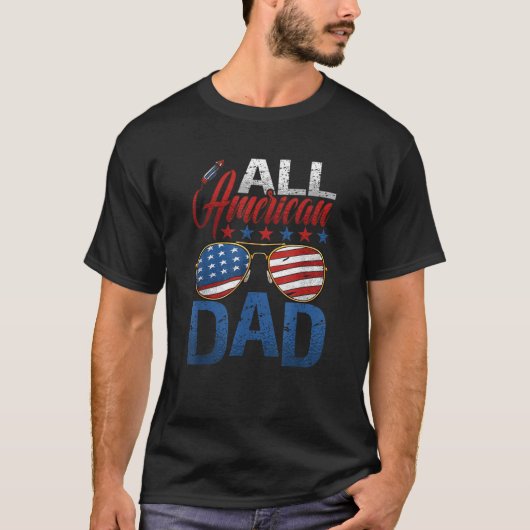 Bester Vater je amerikanischer VATER T-Shirt (Vorderseite)